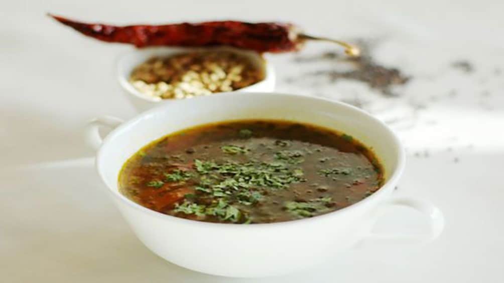 spicy bowl of soup at Sri Lankan Cooking tour in Melbourne