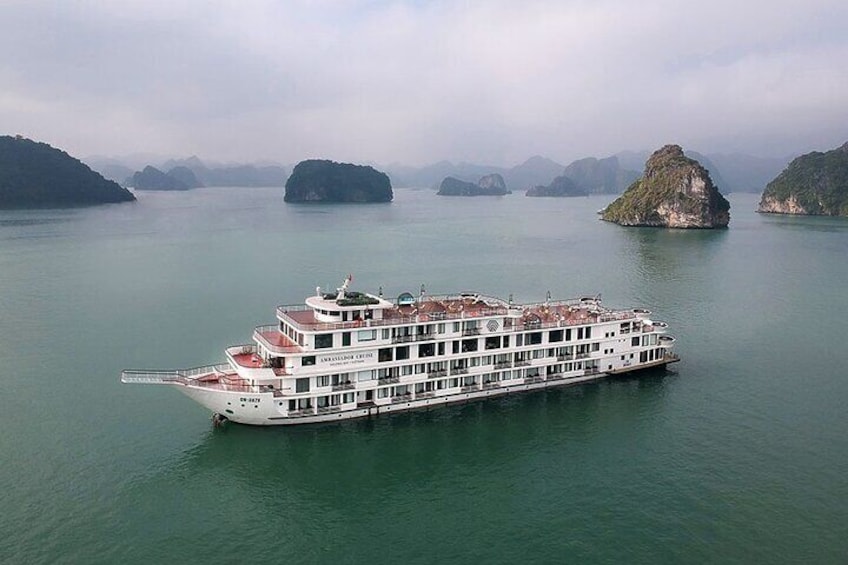 AMBASSADOR CRUISE The Largest Ship in Halong Bay Heritage 2D1N