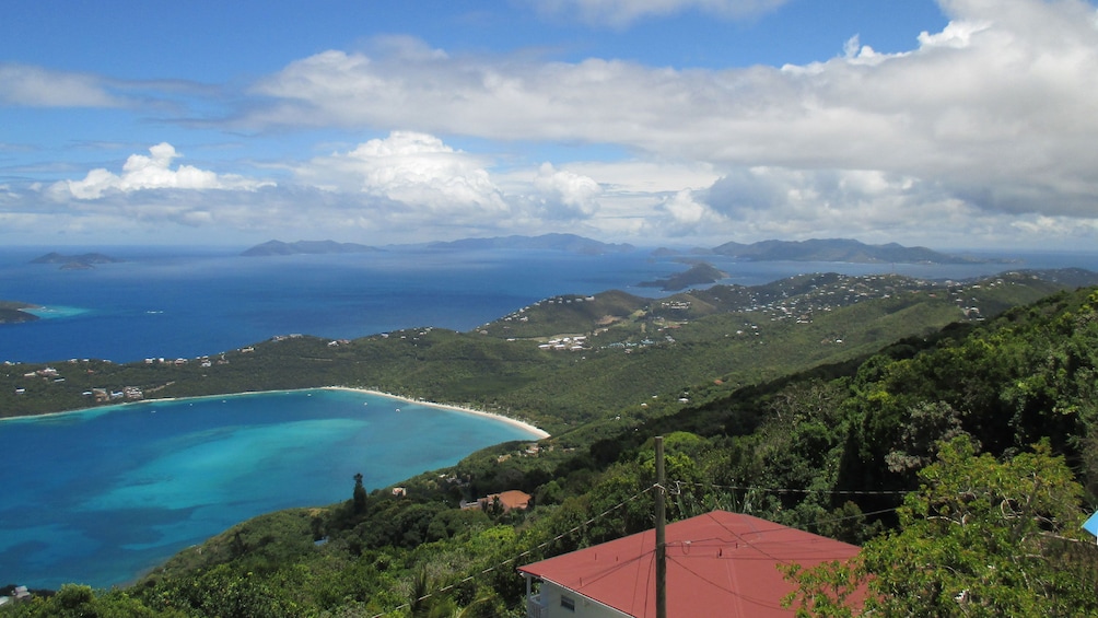 Panoramic view Magen's Bay in St. Thomas.