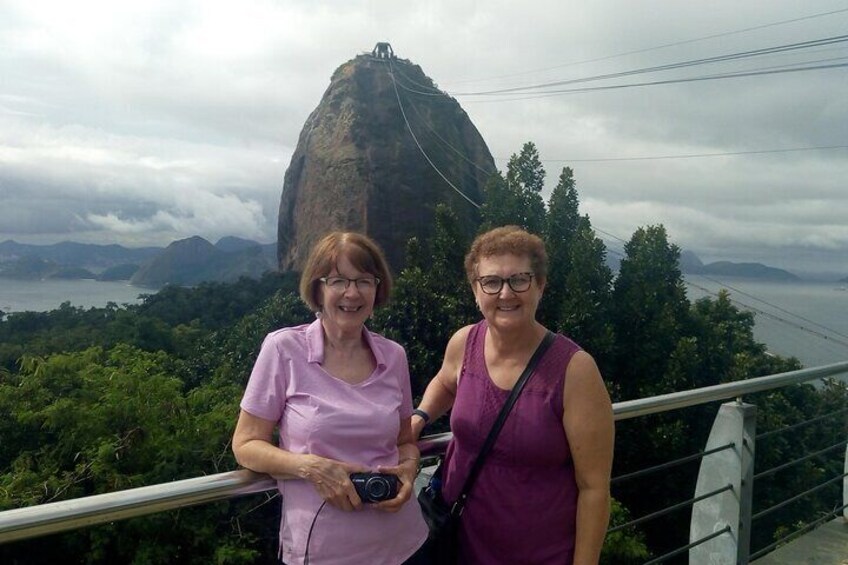 Happy ladies at a post card picture spot. 