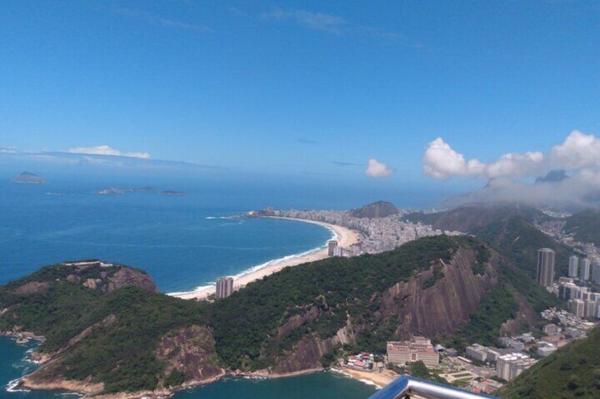 Best view of Copacabana, seeing from Sugar Loaf.