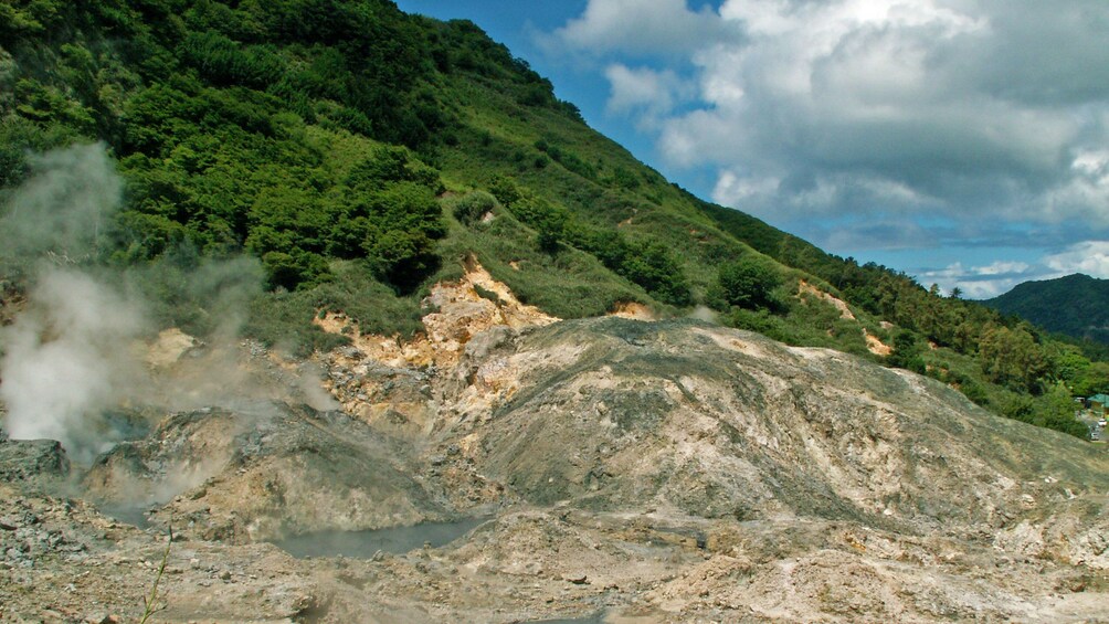 Soufriere mountainside in Saint Lucia
