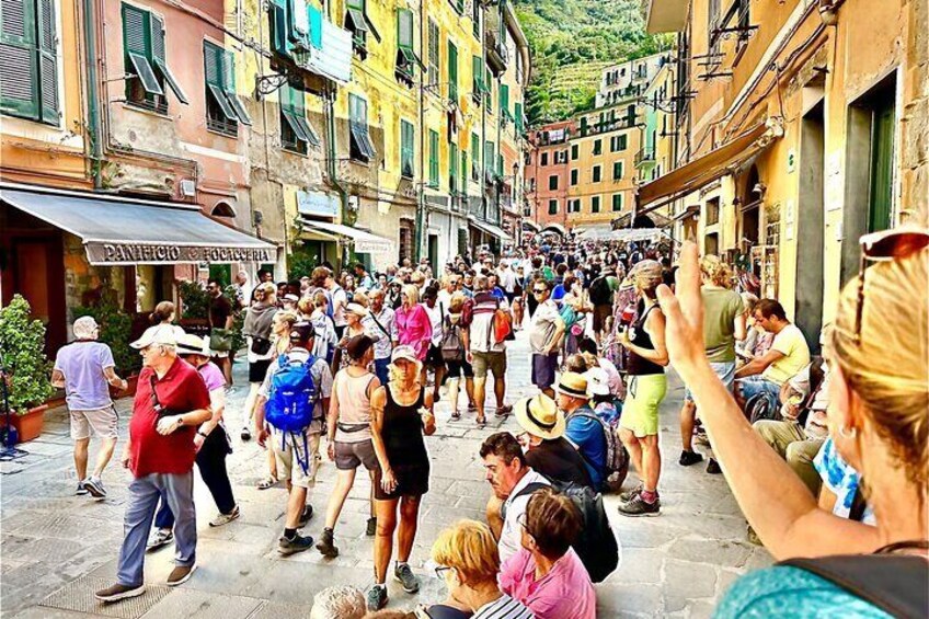 Our guide explaining the history of the Cinque Terre