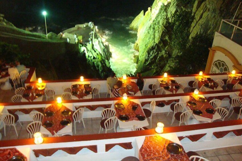 Acapulco Cliff Divers at Night