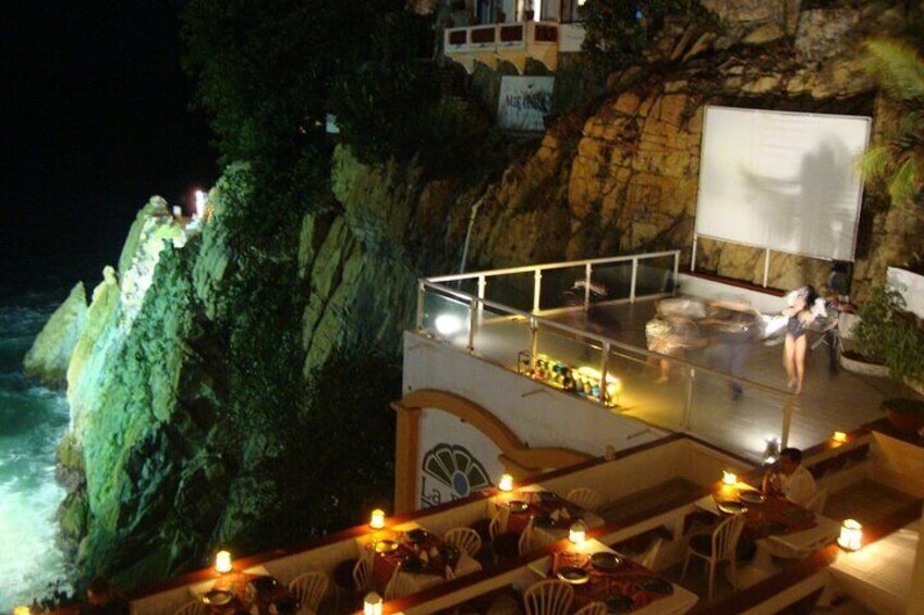 Acapulco Cliff Divers at Night