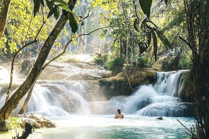 Half Day Kuang Si Waterfalls and Hmong village