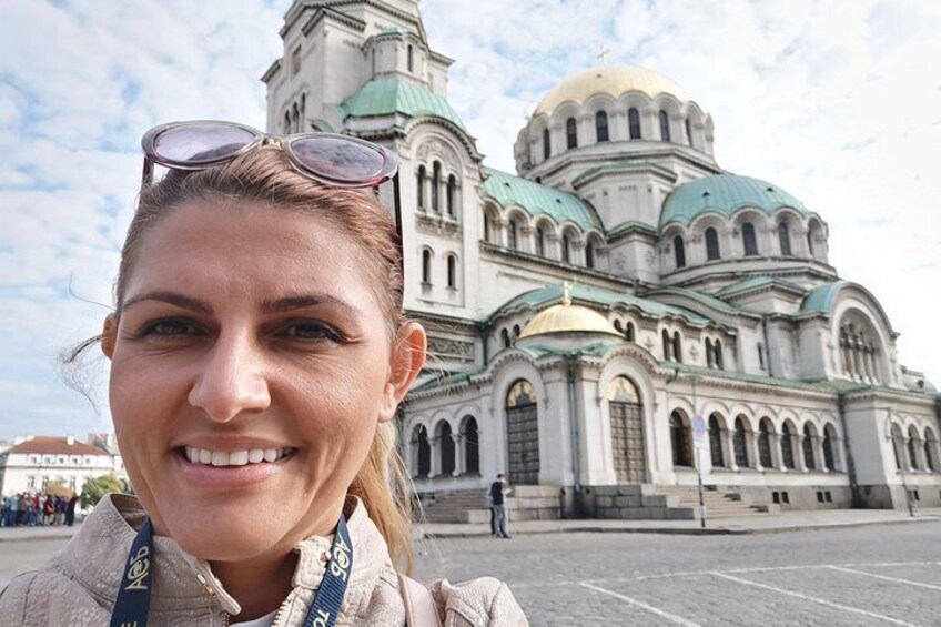Pavlina at The St Aleksandar Nevski Cathedral, Sofia