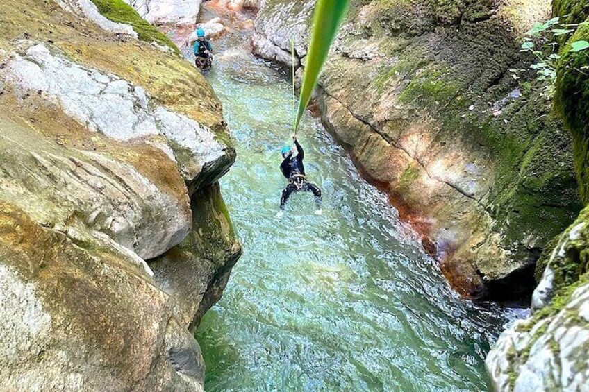 Canyoning sports day in the Furon en Vercors - Grenoble