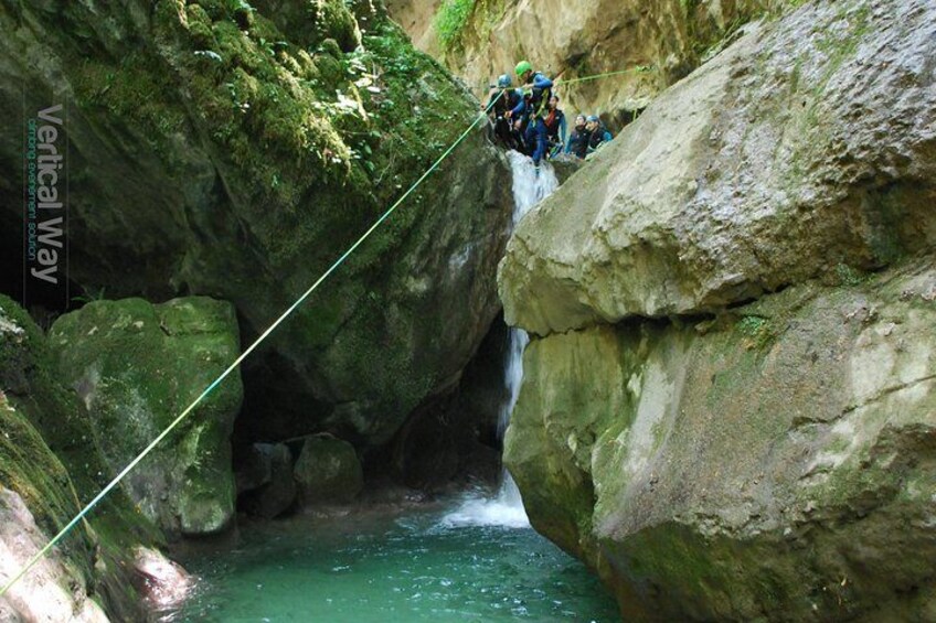 Canyoning sports day in the Furon en Vercors - Grenoble