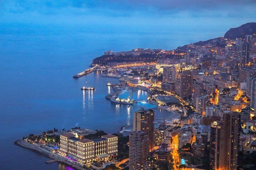 Monaco from Vista Palace by Night