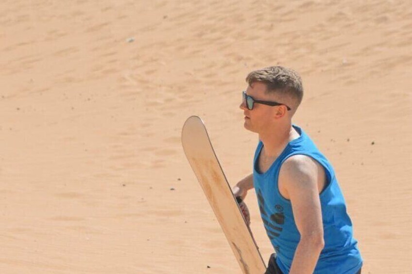 Sandboarding ( Sand Surfing ) in Agadir