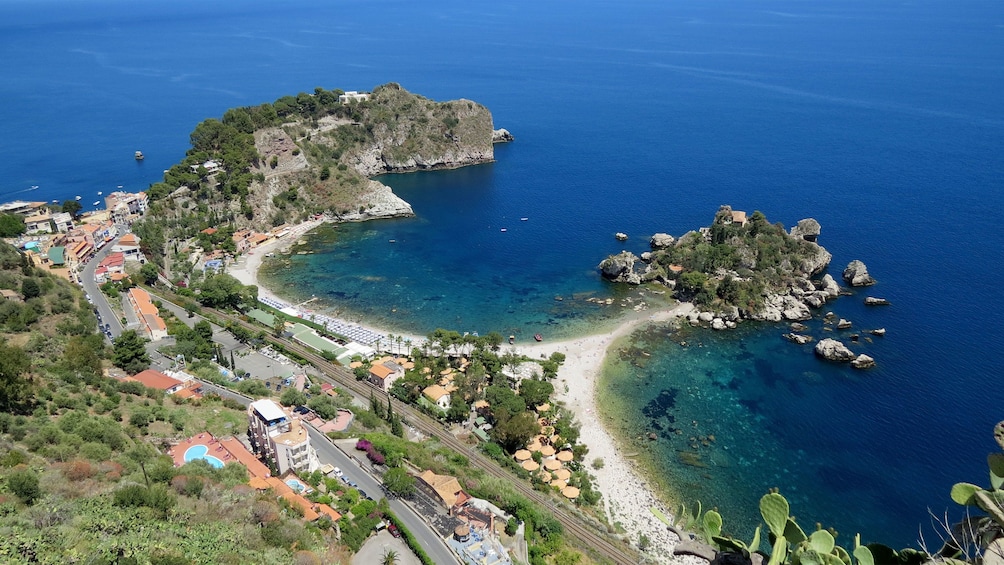 Aerial view of the coast of Sicily