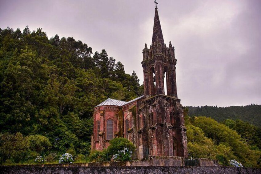 Gothic church near Furnas Lake