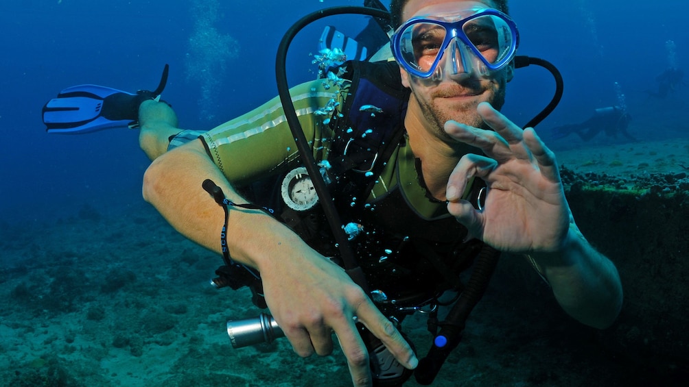 Scuba diver in Saint Martin