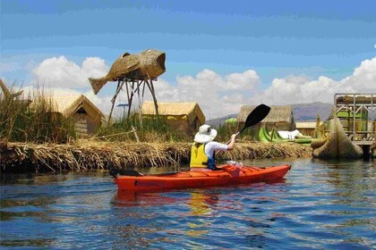 Kayaking to the Uros Floating Islands