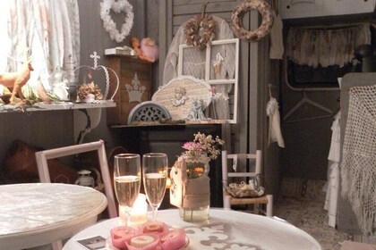 Aperitif dinner in a bohemian caravan