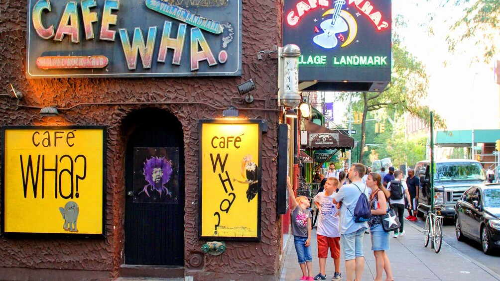 Exterior of Cafe Wha in Greenwich Village