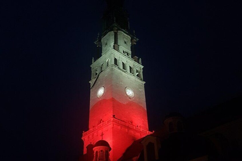 Black Madonna Monastery Clock Tower