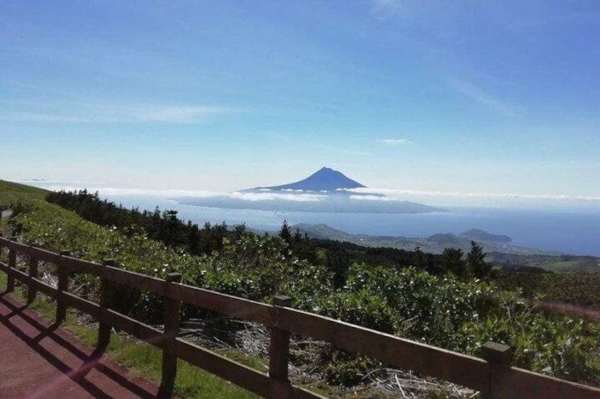 View to Pico Island from Caldeira do Faial.