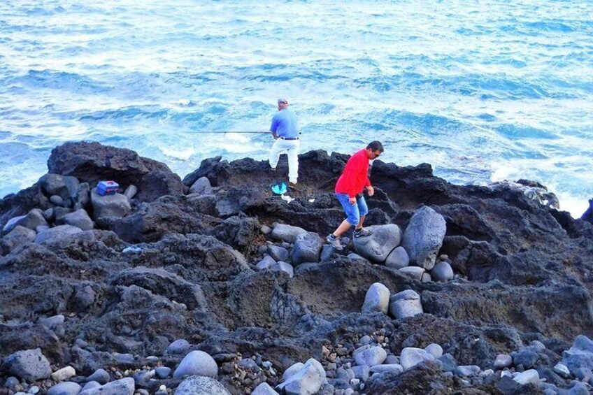 Meeting with a local fisherman.