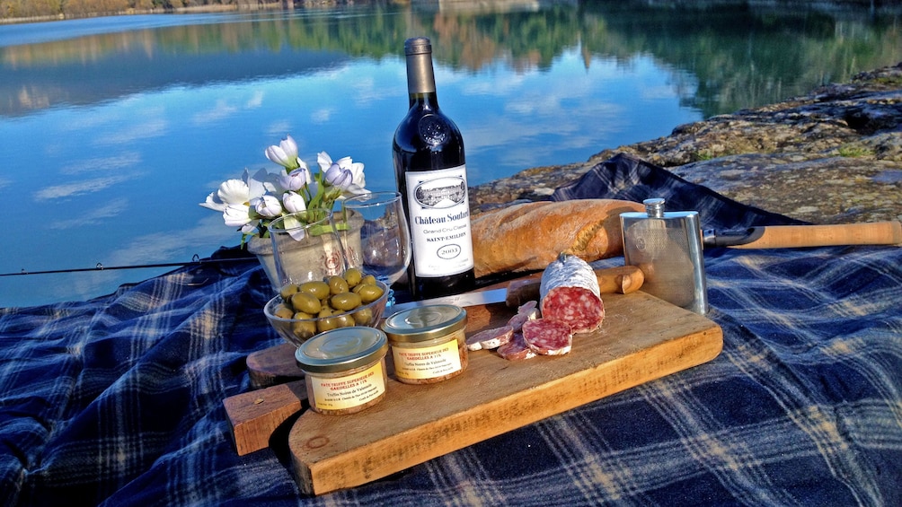 Lakeside picnic in Provence France