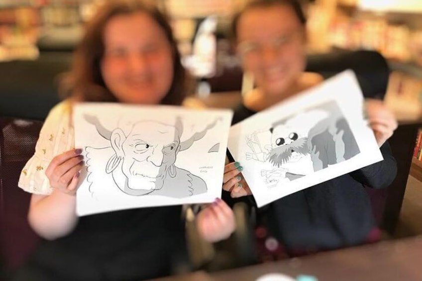 Cartoon experience course for travelers