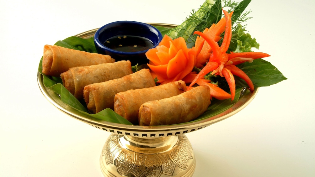 Spring rolls from Blue Elephant Cooking School in Bangkok. 