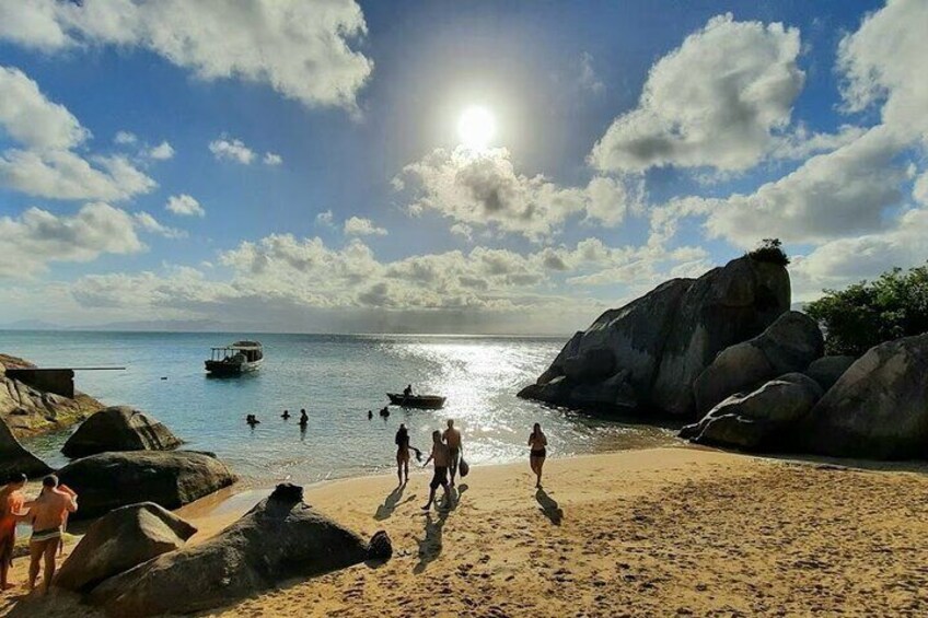 Sunset Cação Beach with Sea Lions by Zimbros Ecotour