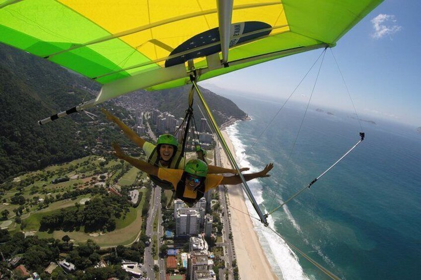 Image of side camera of hang gliding.