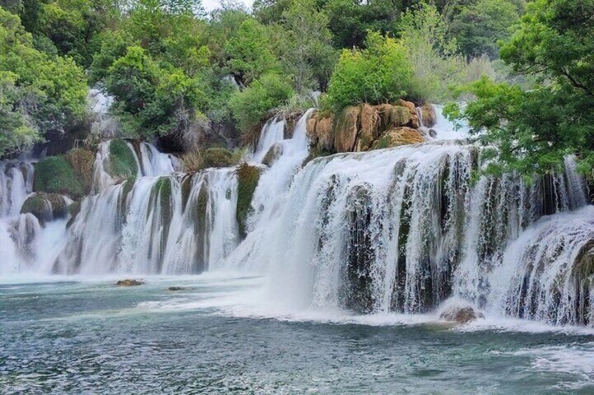 From Zadar: Krka Falls and Zadar or Sibenik (or Winery) Private
