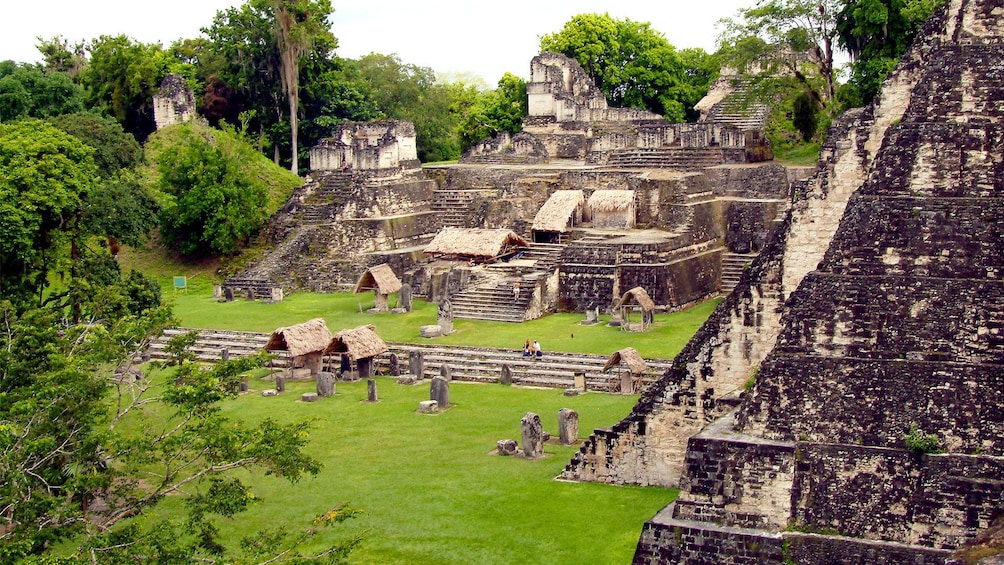 View down into the ruins of Tikal