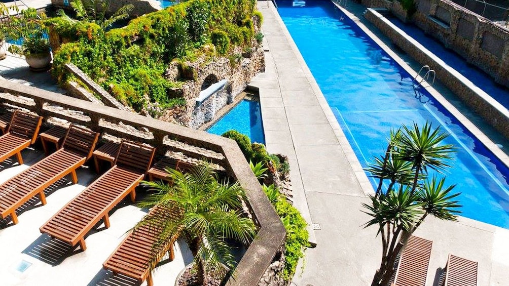 View of the multiple pools at Kawilal hot springs