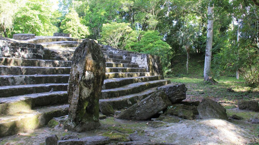 Ruins and steps of a temple in Yaxha
