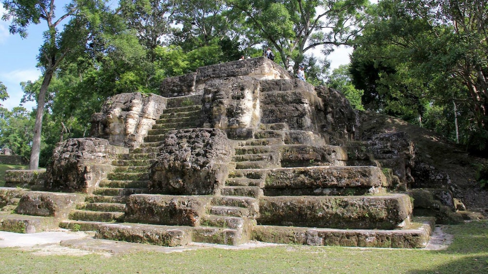 Ruins of a temple pyramid in Uaxactun