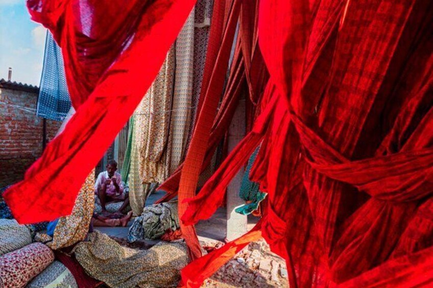 Private Half-Day Dyeing Textiles in Jaipur with Pick Up