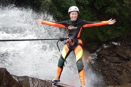 Canyoning in Baños Chamana Waterfall