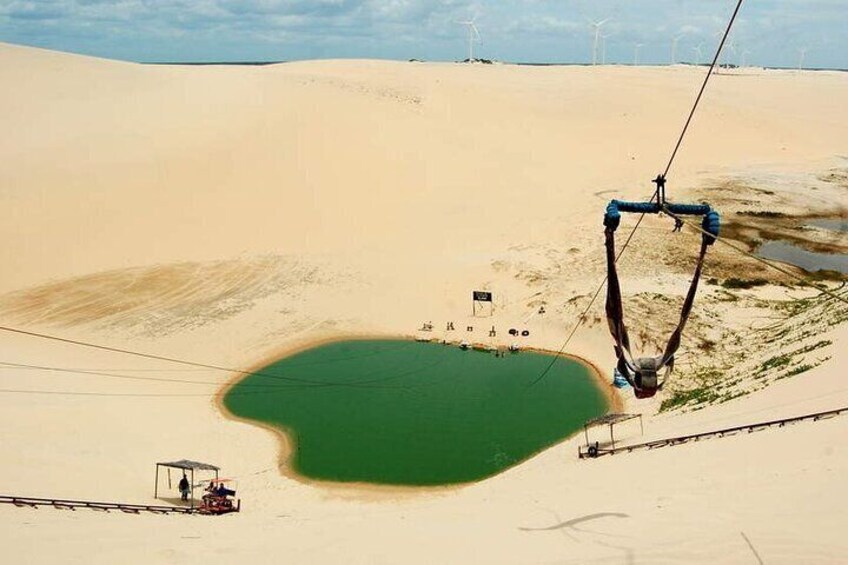 Zipline games in the oasis - optional Buggy ride.