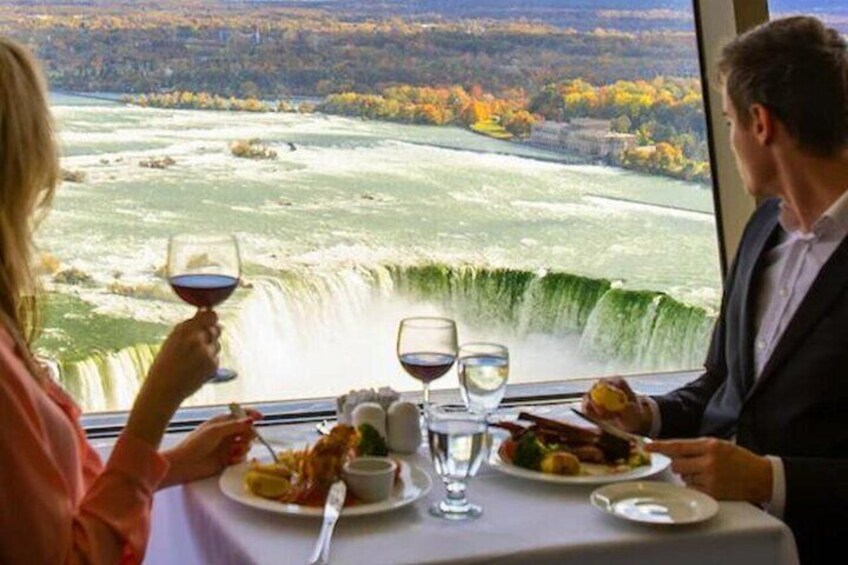 Dinner on Top of the Skylon Tower with a legendary view.