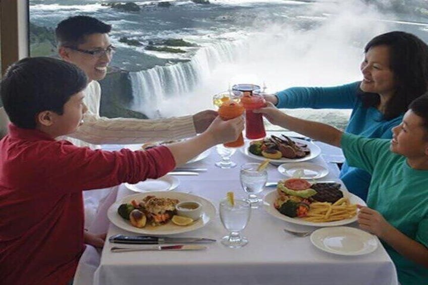 Dinner on Top of the Skylon Tower with a legendary view.
