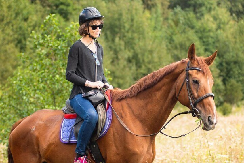 90 min of horse riding in Lviv city near the stable territory