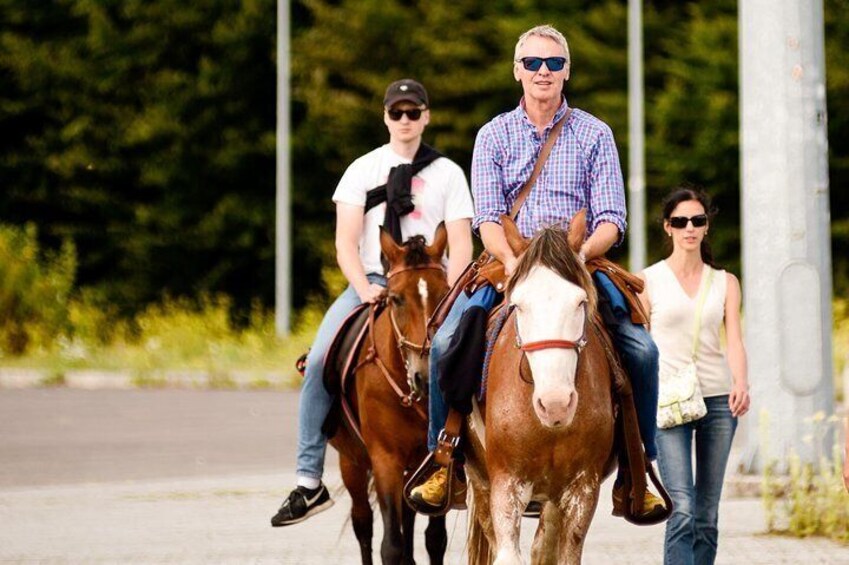 90 min of horse riding in Lviv city near the stable territory