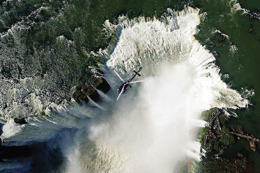 Panoramic Helicopter Flight over Iguassu Falls