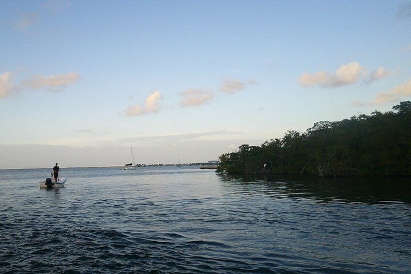 Entering Blackwater sound form Adams Cut, the only man made waterway in the Keys.