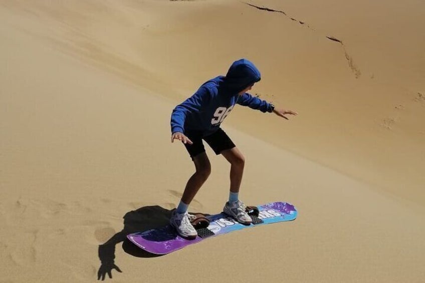 Sandboarding guided experience from Agadir