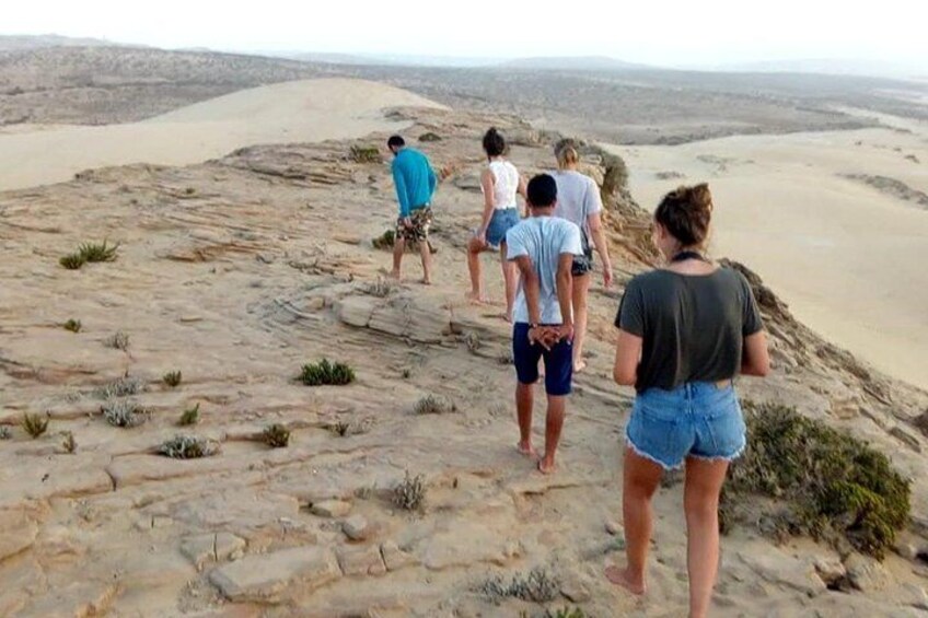 Sandboarding ( sandsurfing ) with lunch in berber house