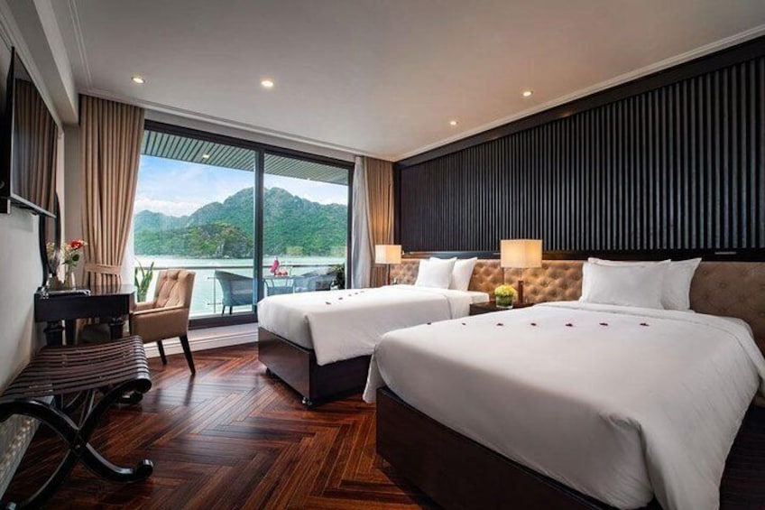 Halong Stellar of The Seas- Luxury 5 Star Cruise -2 Nights Experiences on Bay