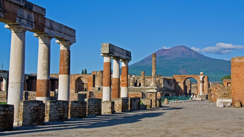 Remains of the ancient city of Pompeii