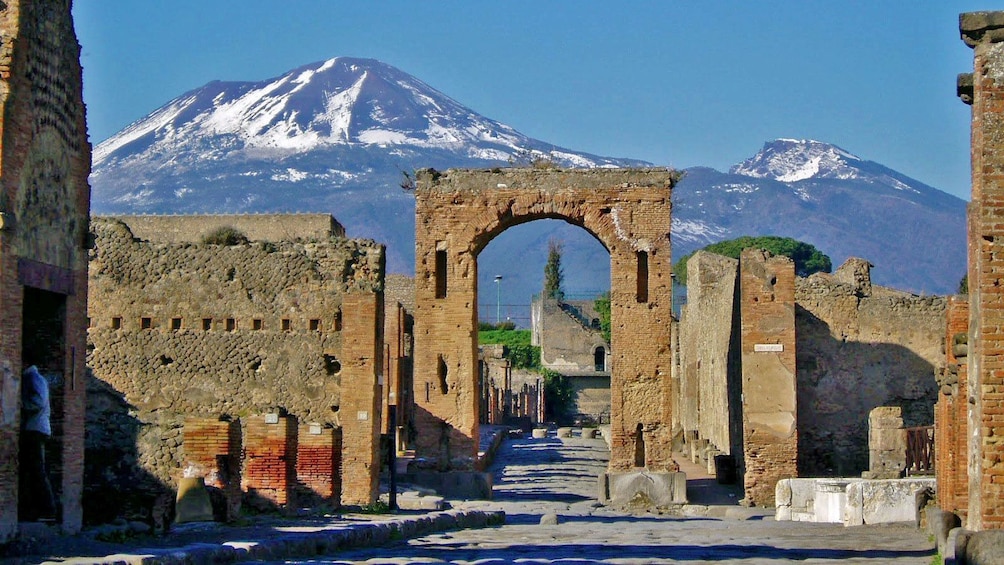 Ancient archways in the city of Pompeii