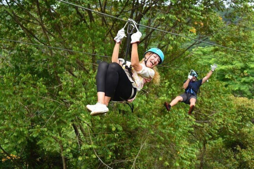 Experience the longest twin Zipline in Central America plus 9 more lines!