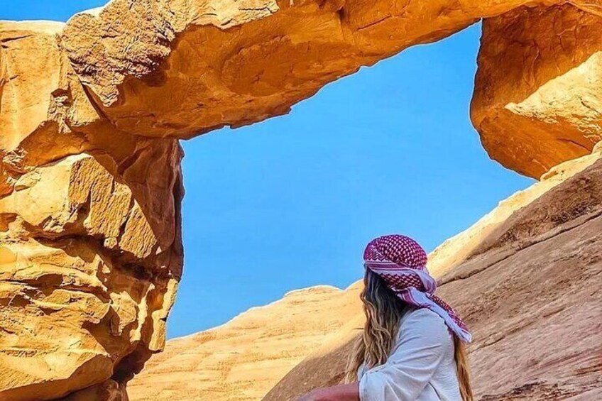 Wadi Rum Full Experience - Lunch, Dinner, Full Day Jeep Tour & Overnight Camping